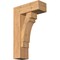 Ekena Millwork Merced Block Smooth Bracket w/ Offset Brace, Western Red Cedar, 7 1/2"W x 20"D x 32"H BKT0806X20X32MRC05SWR - alternate 1